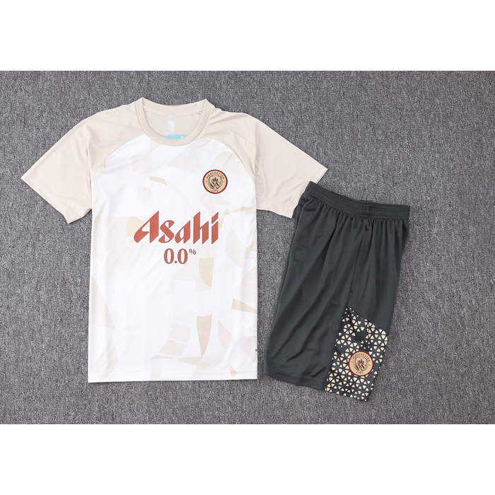 Chandal del Manchester City Manga Corta 24-25 Amarillo - Pantalon Corto